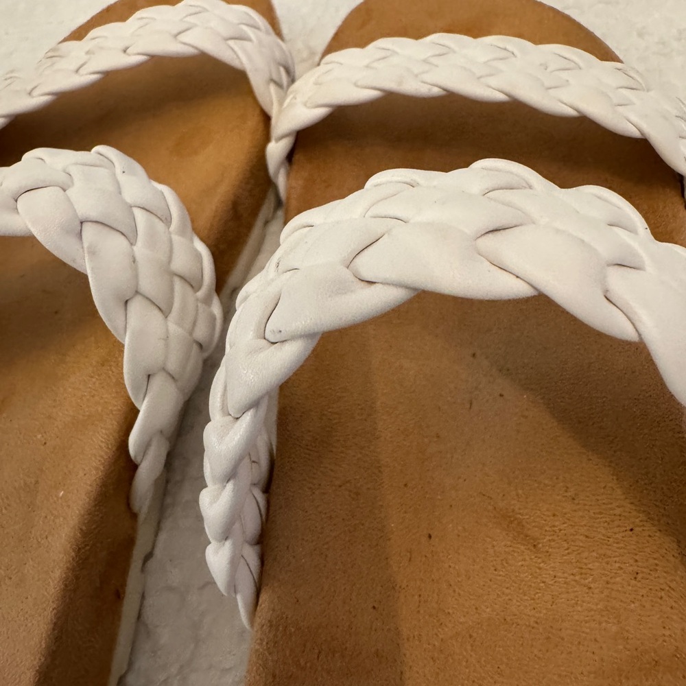 Cliffs by WHITE MOUNTAIN White Braided Double-Strap Slide Sandals - Picture 11 of 14